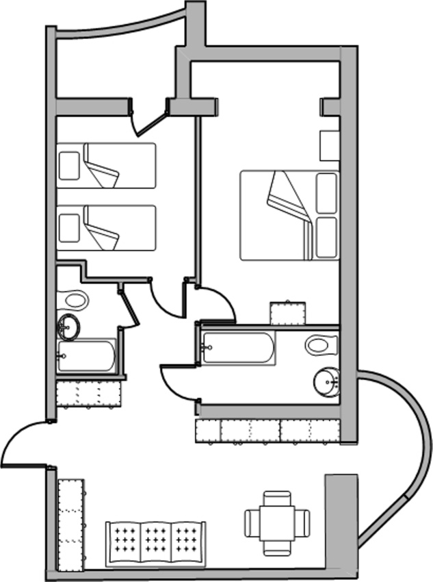 "Апартаменты в Приморском парке" 2х-комнатная квартира в Ялте - фото 53