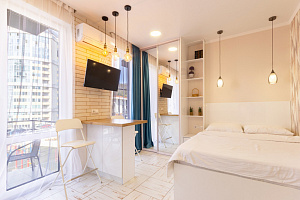 Квартиры Сочи с подогреваемым бассейном, "Комфортабельная в ЖК Касабланка" 1-комнатная с подогреваемым бассейном - фото