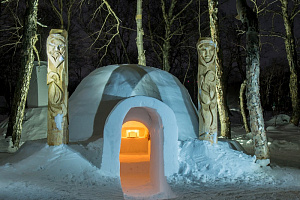 Отели в Эсто-Садке с питанием, "Дом Эскимоса" снежный иглу-отель с питанием