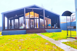 Дома Ленинградской области с сауной, "Уютный с пaнoрамными окнами и сауной у леcа" с сауной - цены