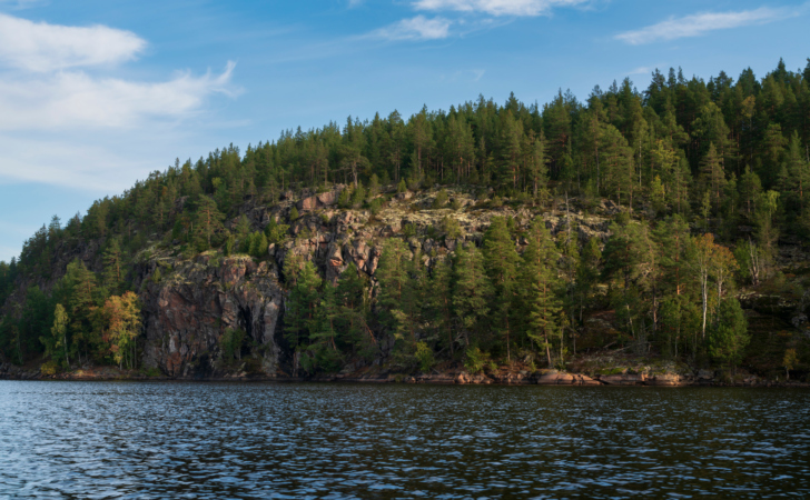 гранитной скале в Лахденпохье