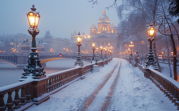 зима в Санкт-Петербурге