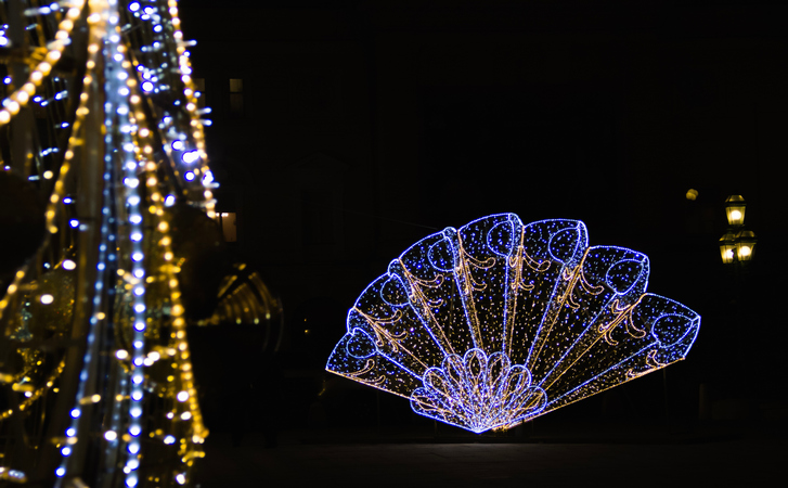 Световое шоу в Москве