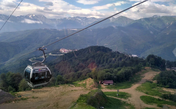 Канатная дорога курорта "Роза Хутор"