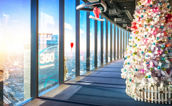 Смотровая площадка Москва-сити на Новый год
