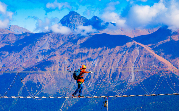 Подвесной мост Роза Пик в Сочи