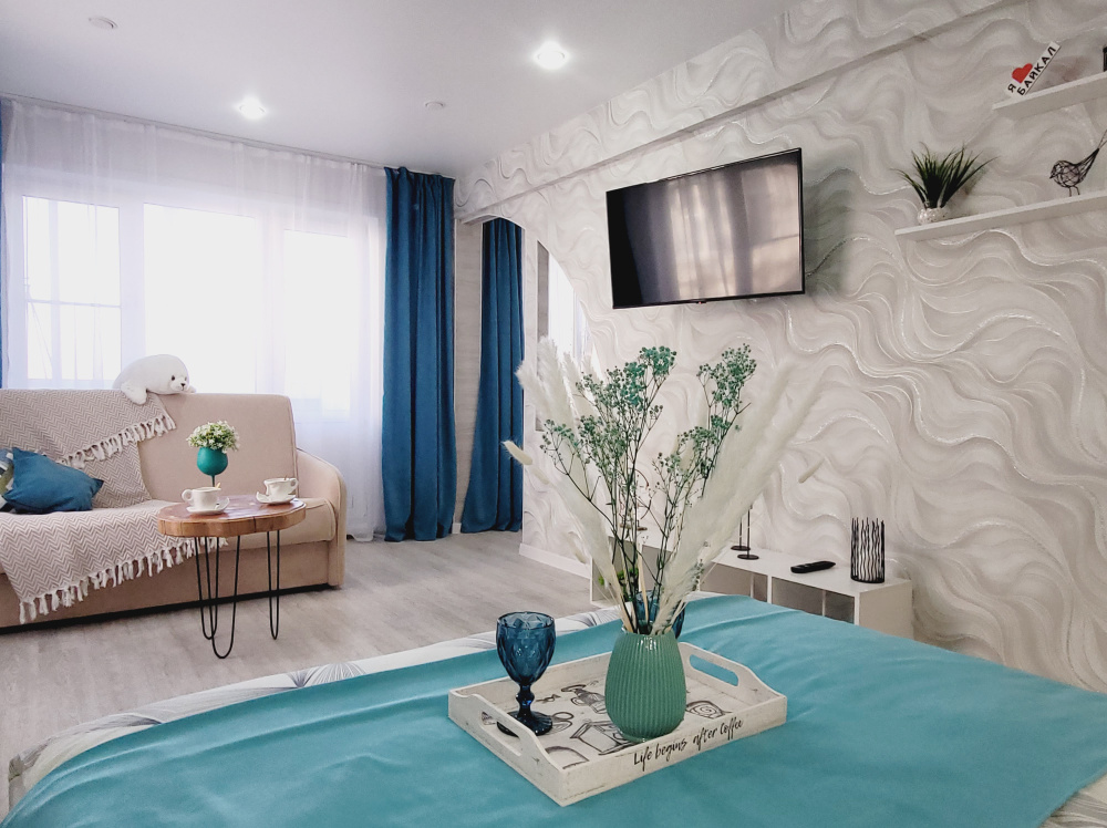 "Прекрасная" 1-комнатная квартира в Байкальске - фото 4