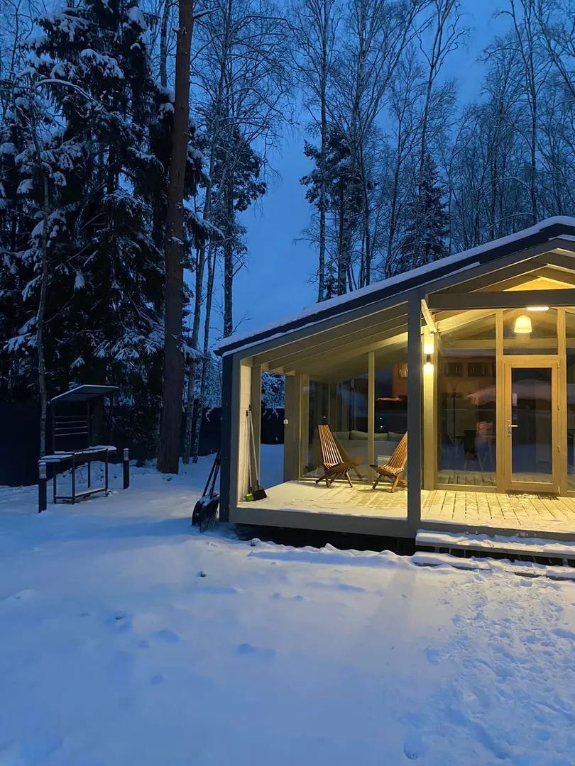 "В лесу с баней с окнами в пол" дом под-ключ в Сертолово - фото 3