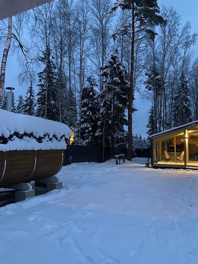 "В лесу с баней с окнами в пол" дом под-ключ в Сертолово - фото 4