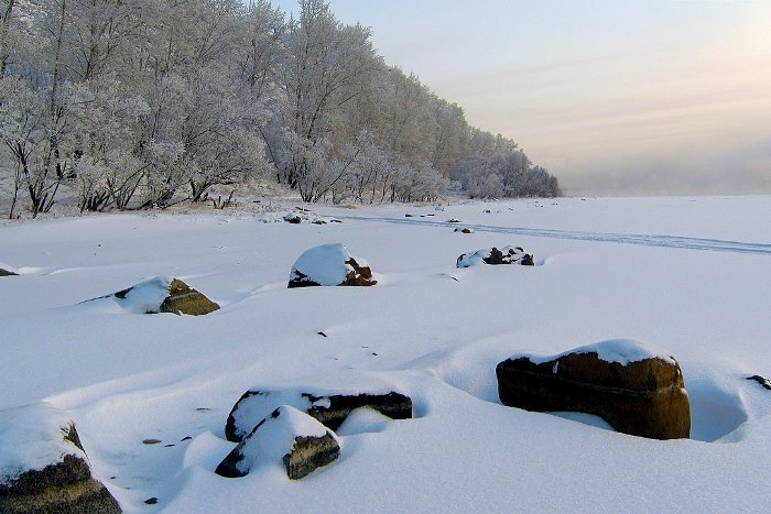 Холодный и красивый Красноярск 