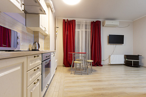 Гостиницы Астрахани с термальными источниками, квартира-студия в ЖК "Сердце Каспия" с термальными источниками