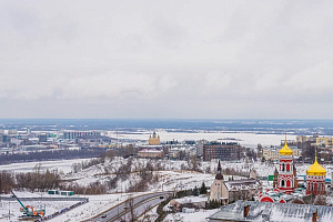 &quot;С панорамным видом&quot; 1-комнатная квартира в Нижнем Новгороде 26