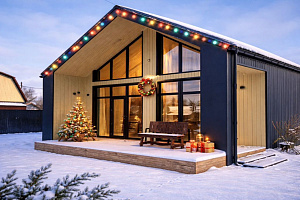 "Тихая сосна с теплым бассейном" дом под-ключ